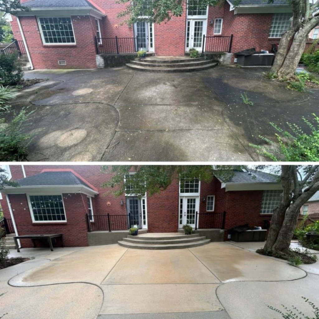 Concrete Cleaning Project in New Market, AL: Restoring Safety and Curb Appeal