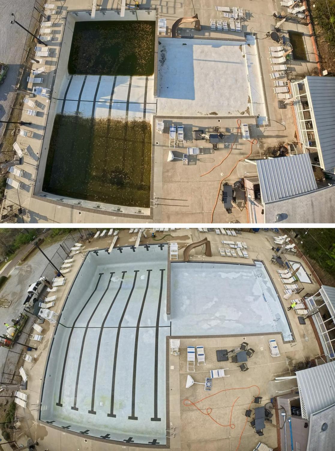 Commercial Pool Deck and Surface Restoration at Mountain Springs Pool