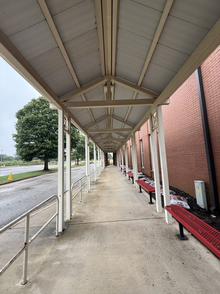 Before Covered Walkway Cleaning Hazel Green Elementary School AL