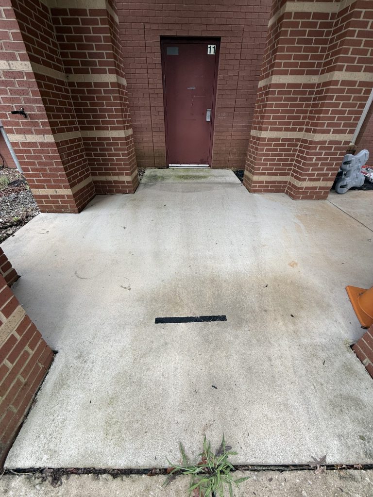 Before Entryway Concrete Cleaning Hazel Green Elementary School AL