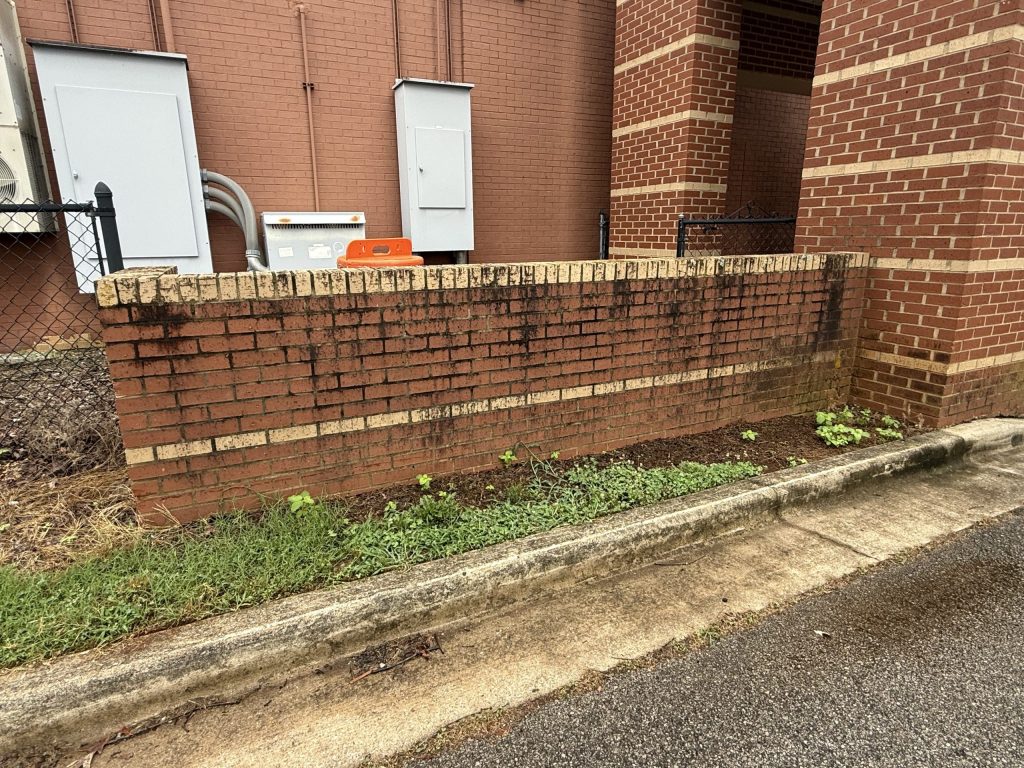 Before Brick Wall Cleaning Hazel Green Elementary School AL