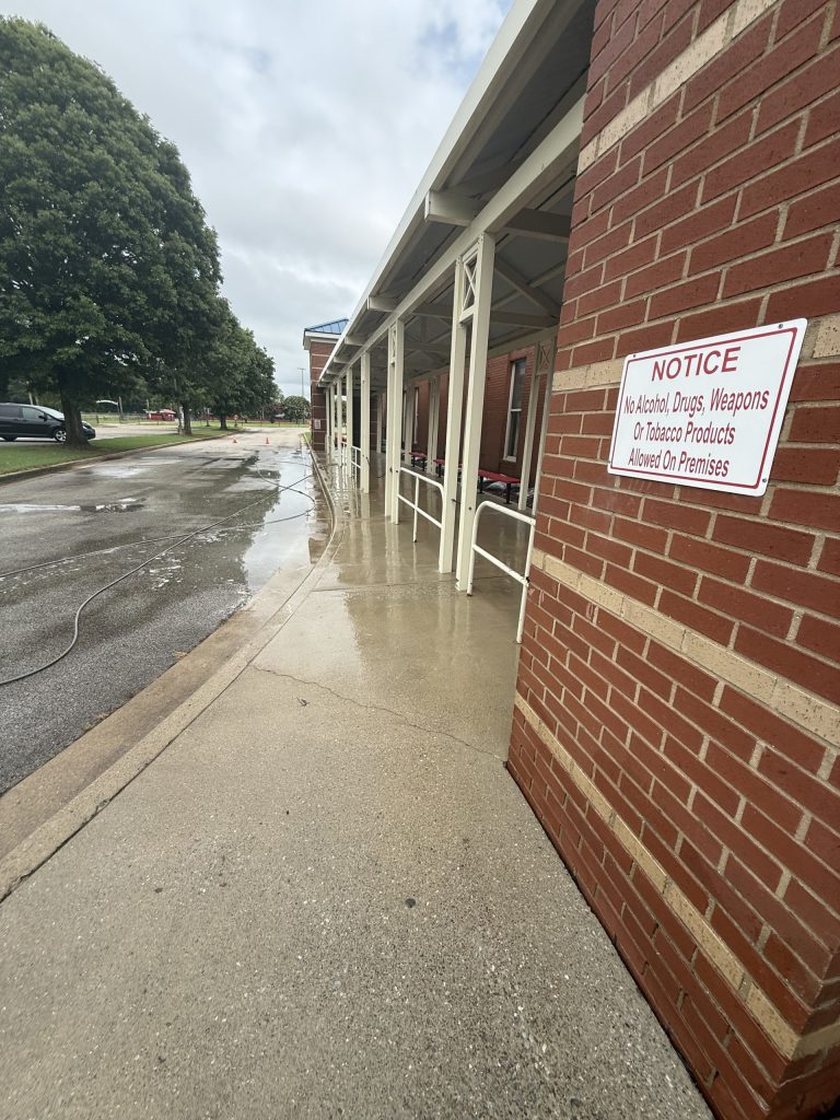 After Sidewalk Pressure Washing Hazel Green Elementary School AL