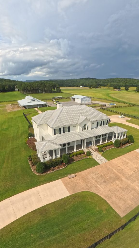 Aerial House Barn Soft Wash After New Hope AL