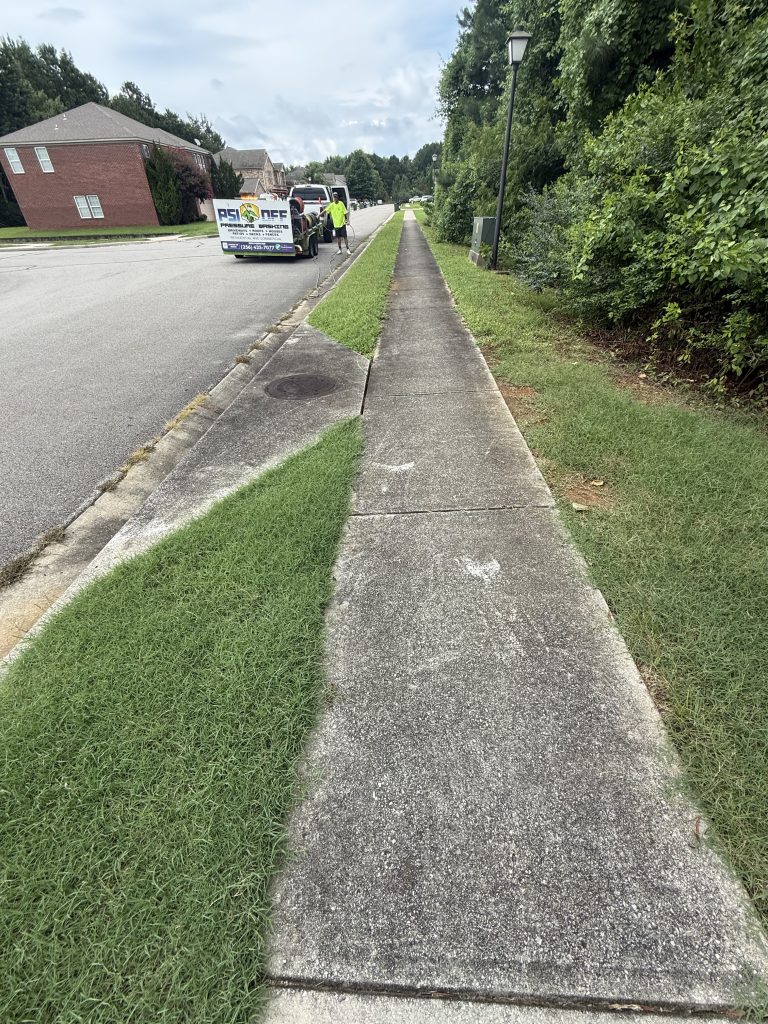 HOA Sidewalk Pressure Washing In Progress Madison AL