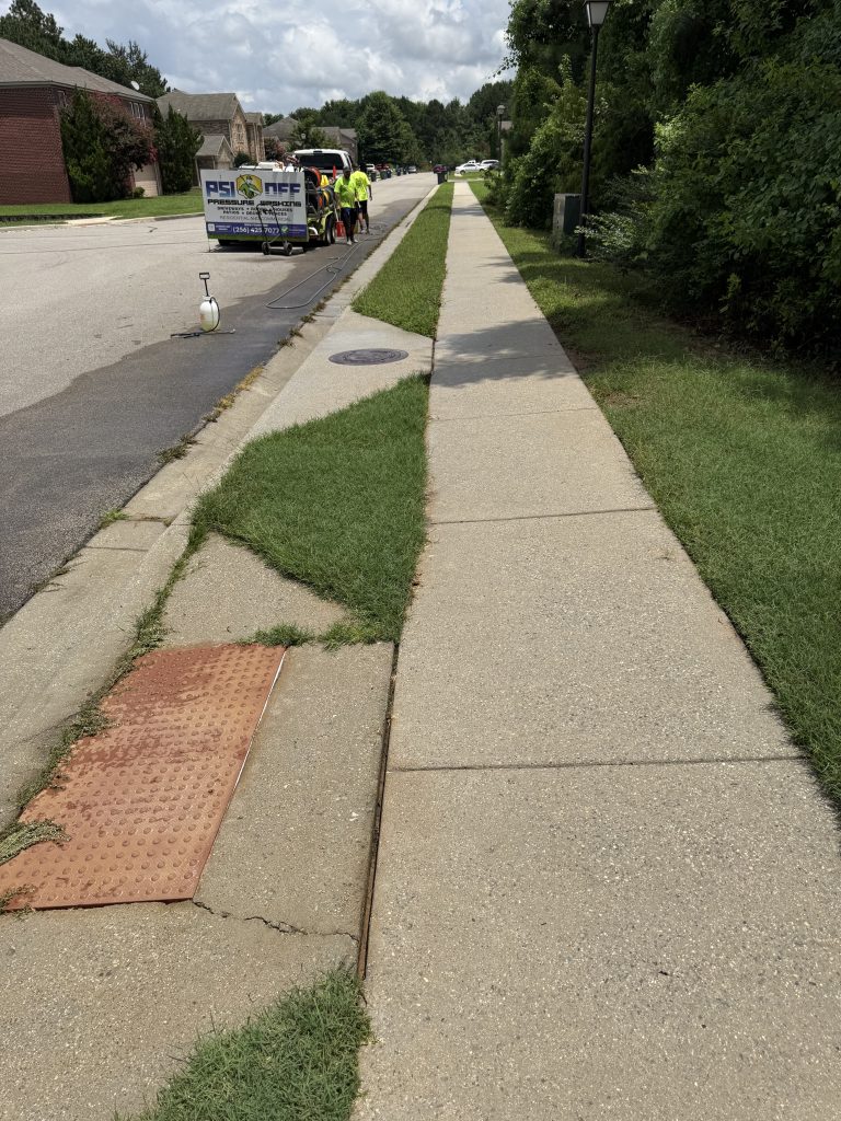 After HOA Entrance Concrete Cleaning Madison AL