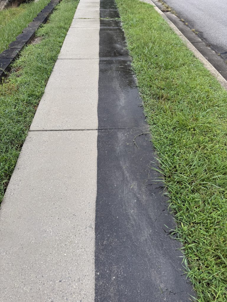 HOA Sidewalk Pressure Washing Before and After Madison AL
